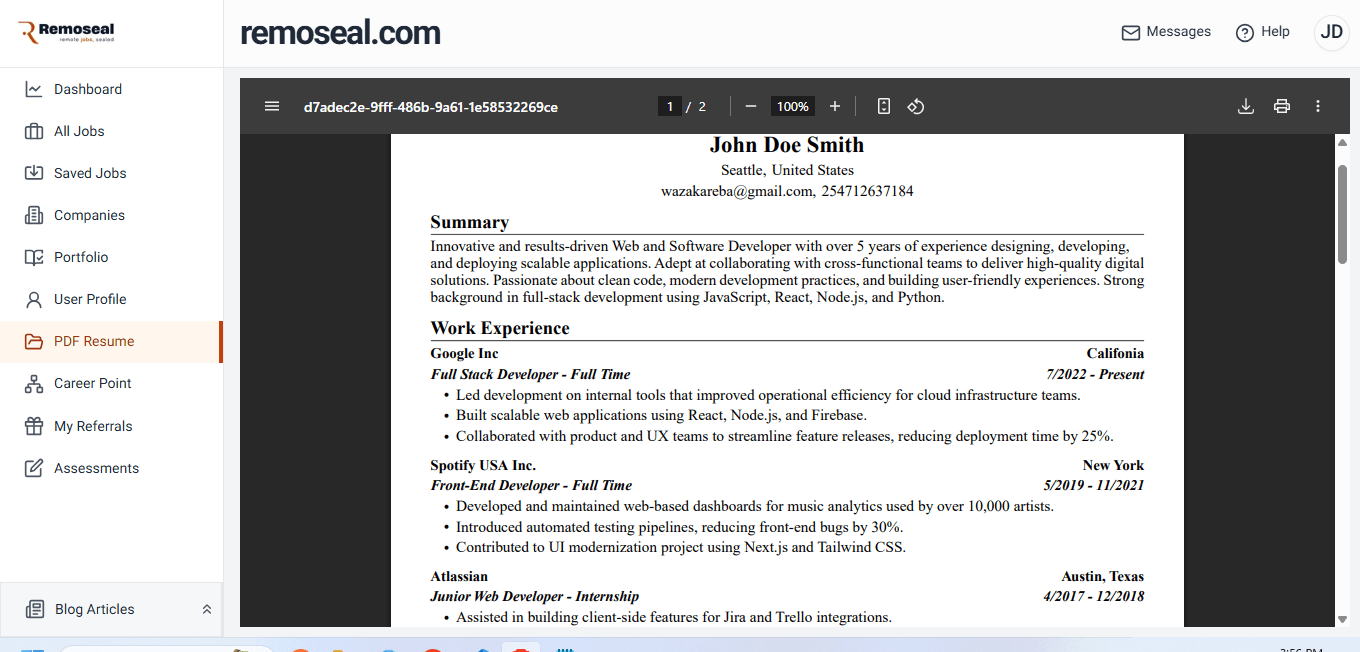 resume Image